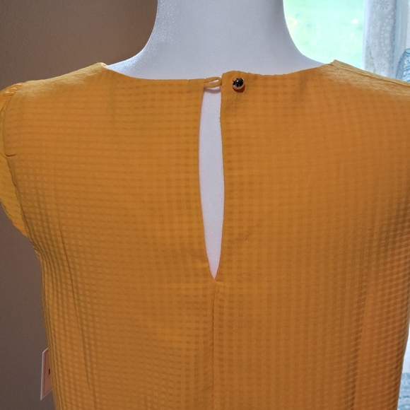 Meraki Sz Small Yellow Blouse With Silver Trim - Picture 6 of 6